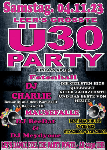 Ü 30 Party mit DJ Charlie
