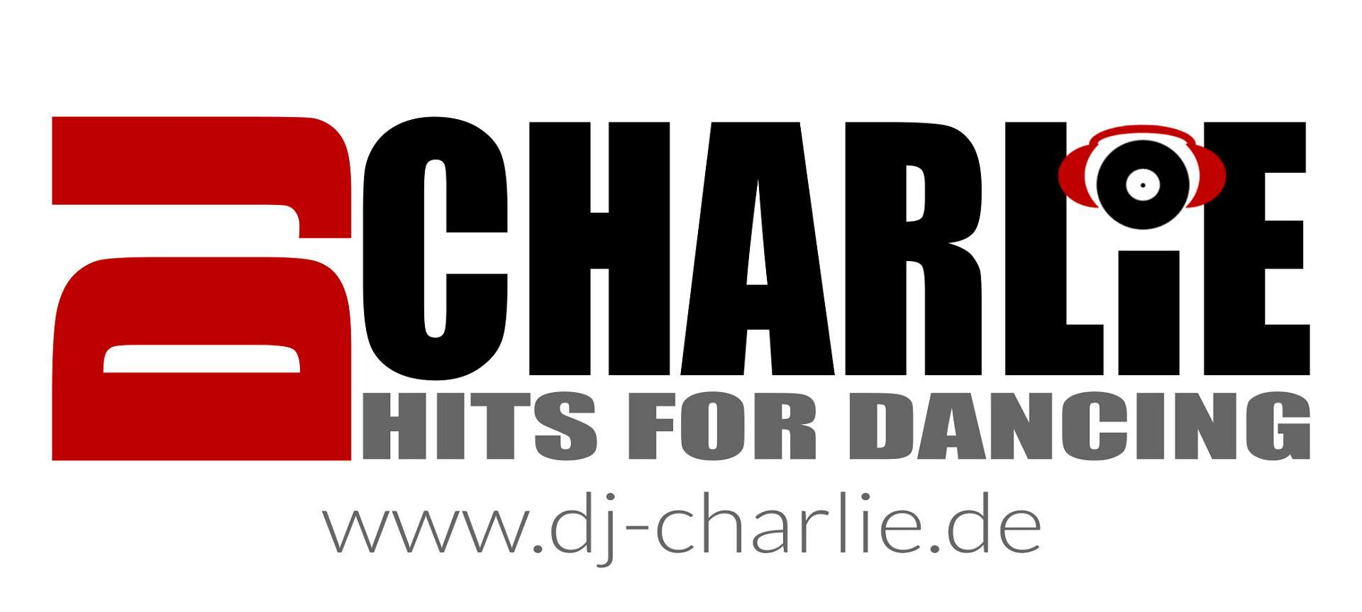 Logo DJ Charlie auf weißem Hintergrund